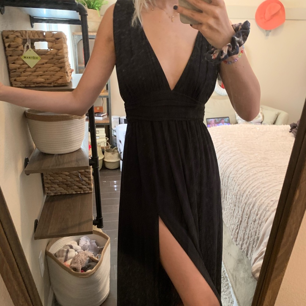 Heavenly Hues Black Maxi Dress